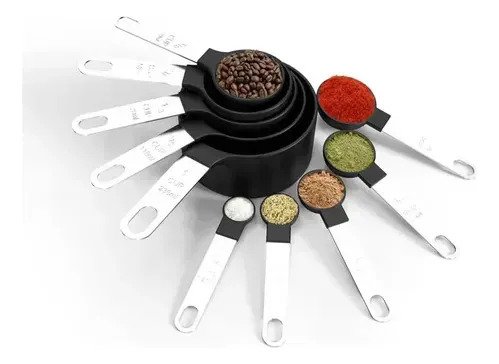 Set X 10 Piezas Cucharas Y Tazas Medidoras Dosificadoras