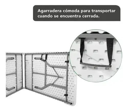 Mesa Plegable Rectangular 240 Cm Valija Playa Exclusivo - Image 3