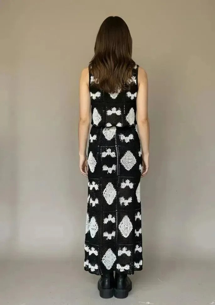 Conjunto 2 Piezas Mujer Top Pollera Larga Femenino Reforzado - Image 3