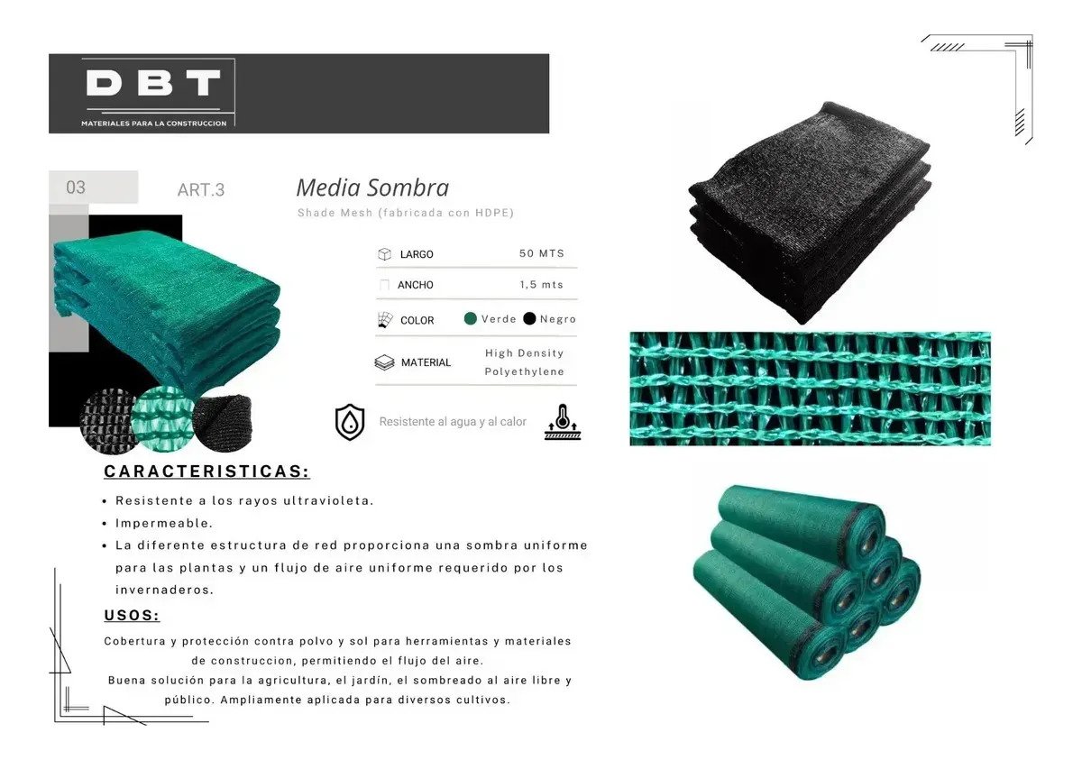 Media Sombra Klh Home 1.5 M X 50 Premium Hogar Importado - Image 3
