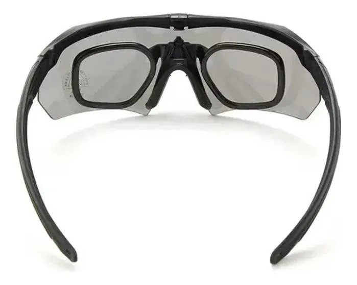 Gafas Tácticas Seguridad Anteojos 3 Lentes Intercambiables Negro - Image 4