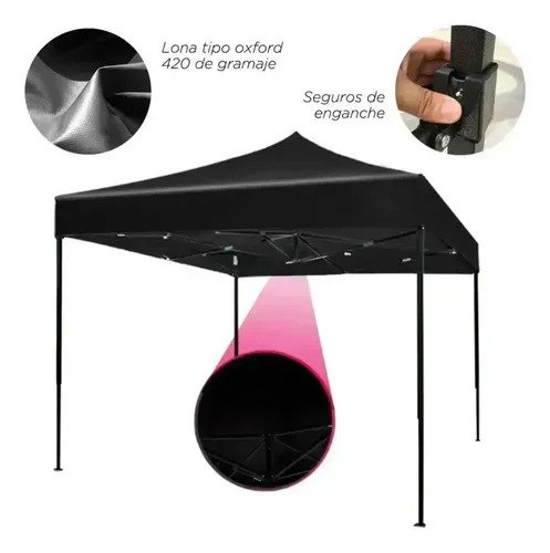 Gazebo Carpa Plegable Impermeable Con Paredes 3 X 3 - Image 4