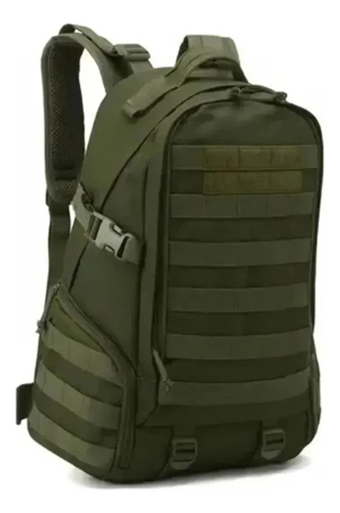 Mochila Táctica De 27 Litros Tipo Militar Verde Lisa