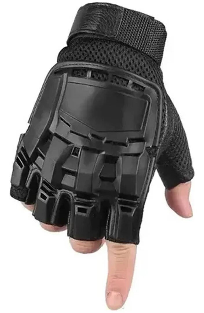 Guantes Tácticos Medio Dedo Con Protección Moto Verano