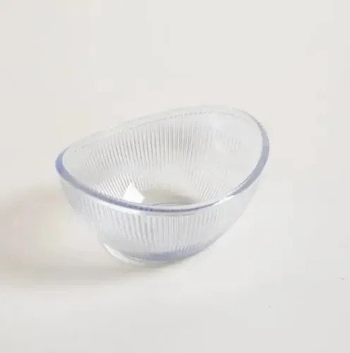 Ensaladera Bowl Oval De Acrilico Transparente Premium 550 Ml
