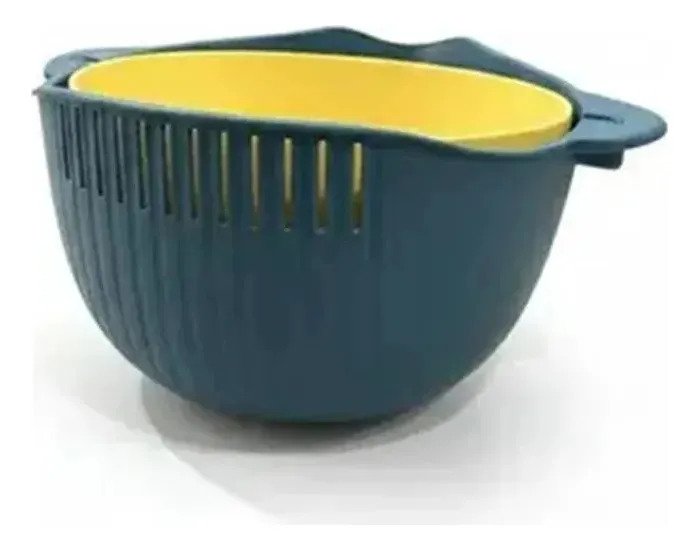 Escurridor Bowl Colador Doble 2 En 1 Giratorio Verdura Pasta - Imagen 5