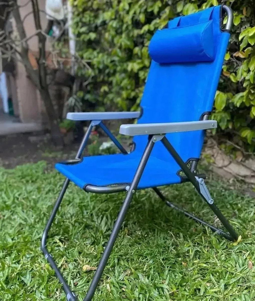 Silla Reposera De 3 Posiciones Reforzada Para Playa Y Jardín - Image 4