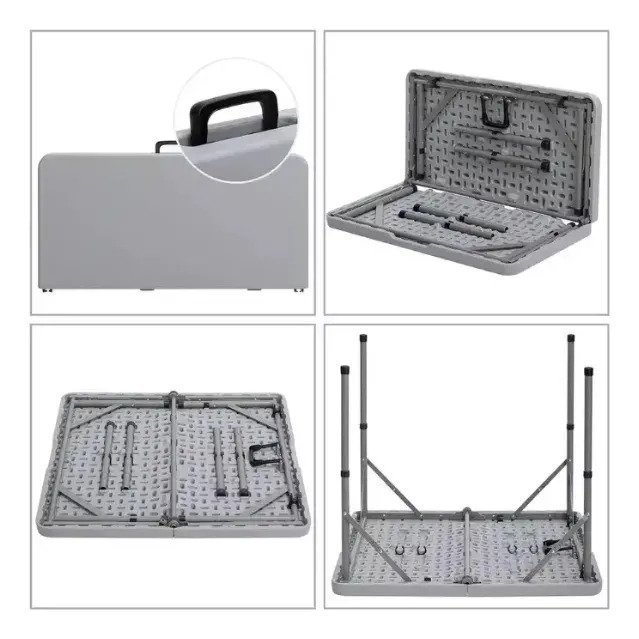 Mesa Plegable Cuadrada Plástico Resistente 86cm Jardin Exter - Image 3