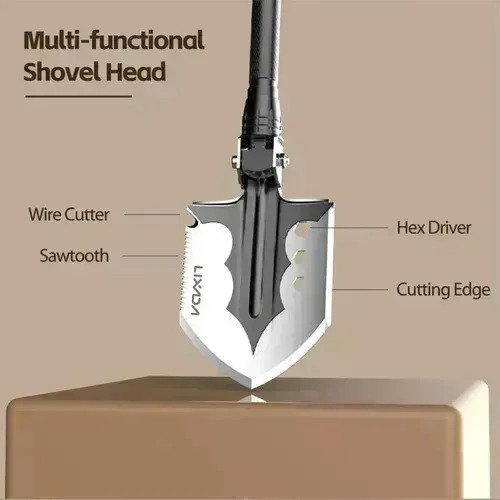 Pala Cuchillo Plegable Táctico Multiuso Para Supervivencia - Imagen 4