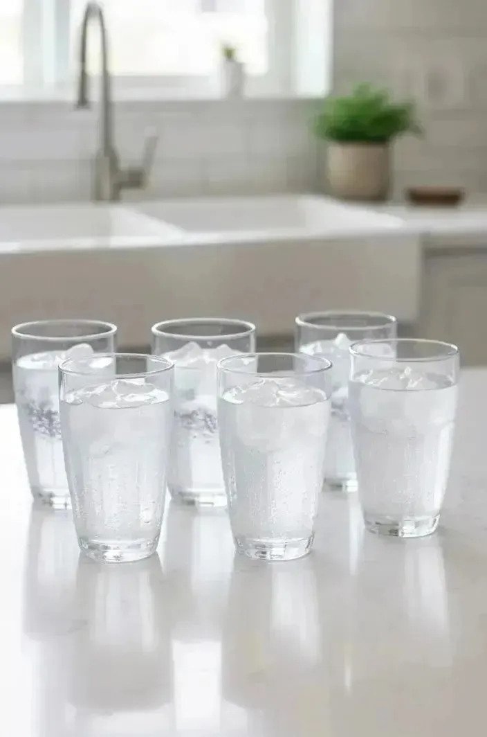 Set X6 Vasos Acrilico 510 Ml Irrompibles Frio Calor Blanco