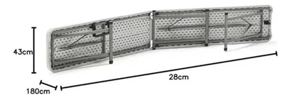 Banco Tipo Valija Plegable Reforzado De 180cm Camping - Image 3