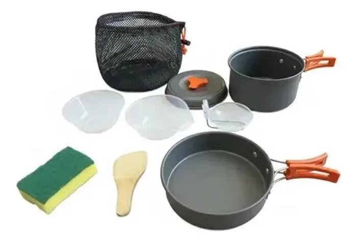 Kit De Camping 7 Piezas Para 2 Personas Con Sartén - Imagen 5