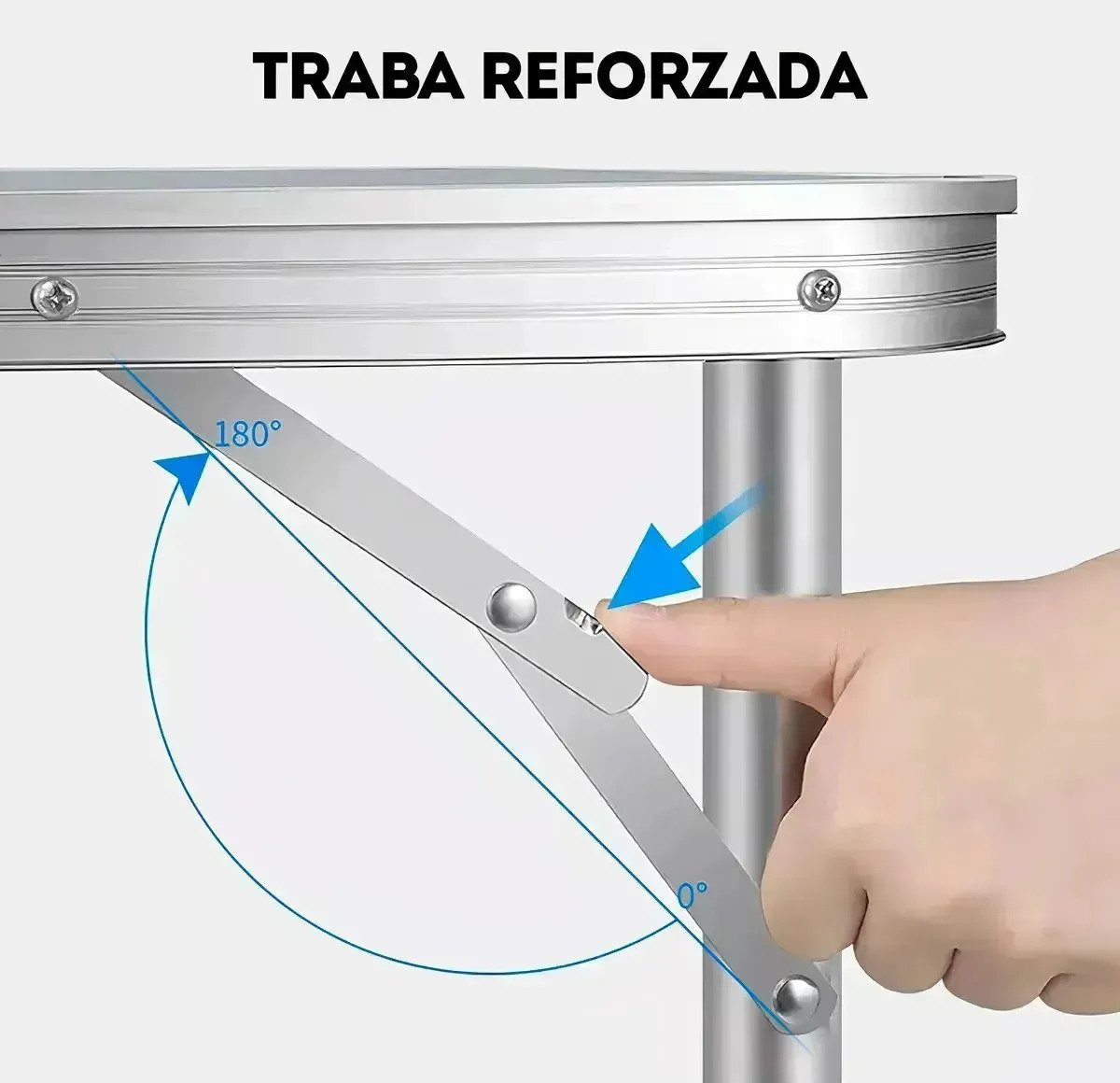 Mesa De Aluminio Plegable De 120 Cm Con 4 Sillas Para Playa - Image 6