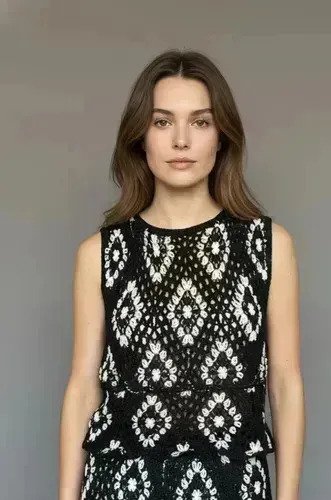 Set 2 Piezas Top Musculosa + Pollera Larga Mujer Tejida Fem - Image 2