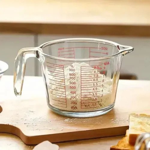 Jarra Medidora De Vidrio De 1000 Ml Para Cocina De 1 Litro - Image 4