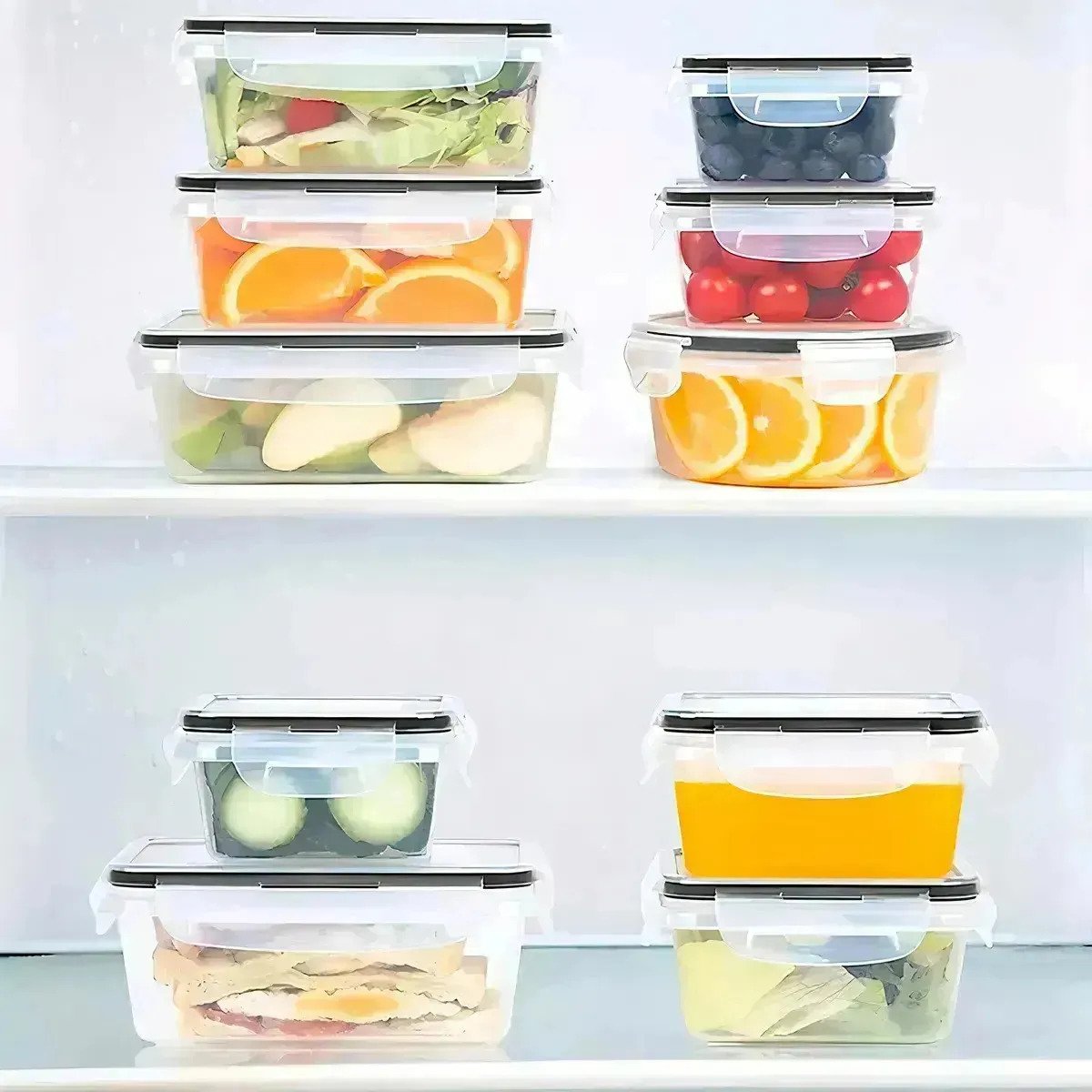 Set De 24 Tapers Frascos Herméticos De Plástico Para Cocina - Image 5