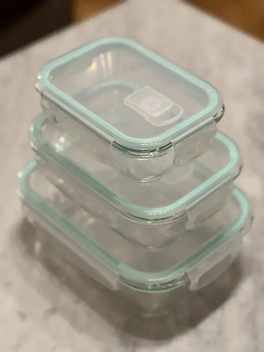 Set De 3 Tuppers De Vidrio Herméticos Aptos Para Microondas - Image 2