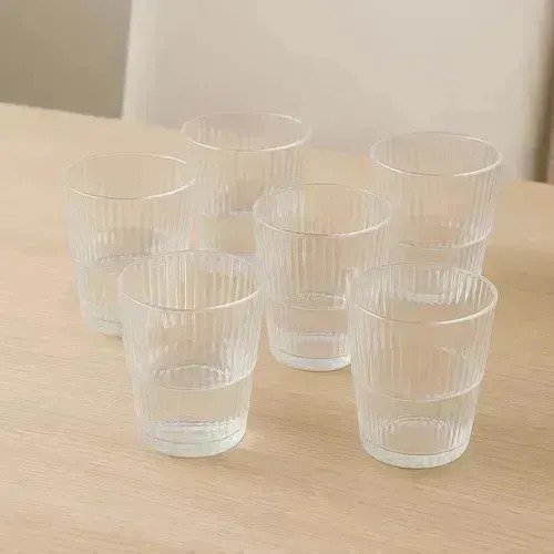 Vasos De Acrilico 450 Ml X6 Unidade Irrompibles Transparente