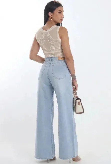 Jean Pantalon Mujer Denim Elastizado Recto Hybrid Premium - Image 2