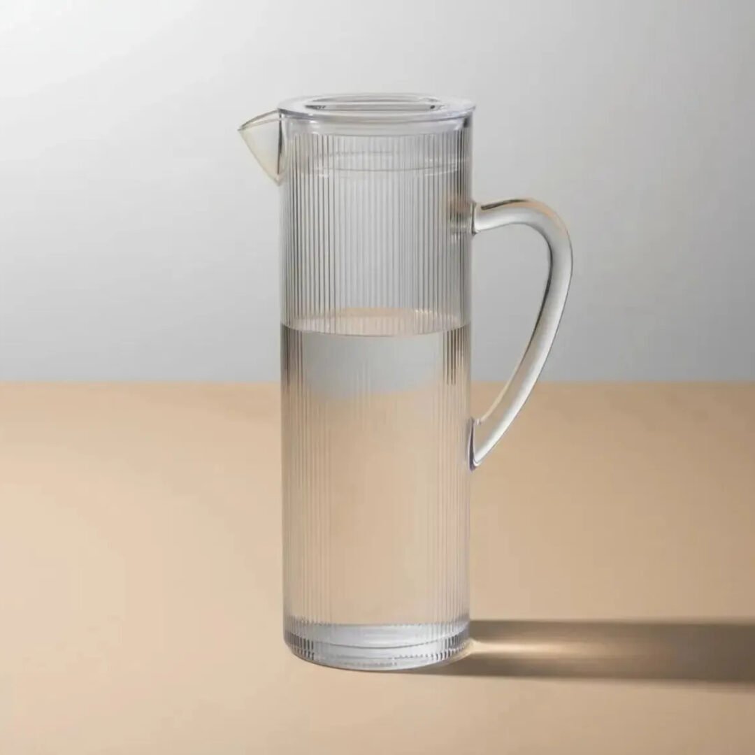 Jarra De Acrilico Transparente Premium 1.5 L Con Tapa