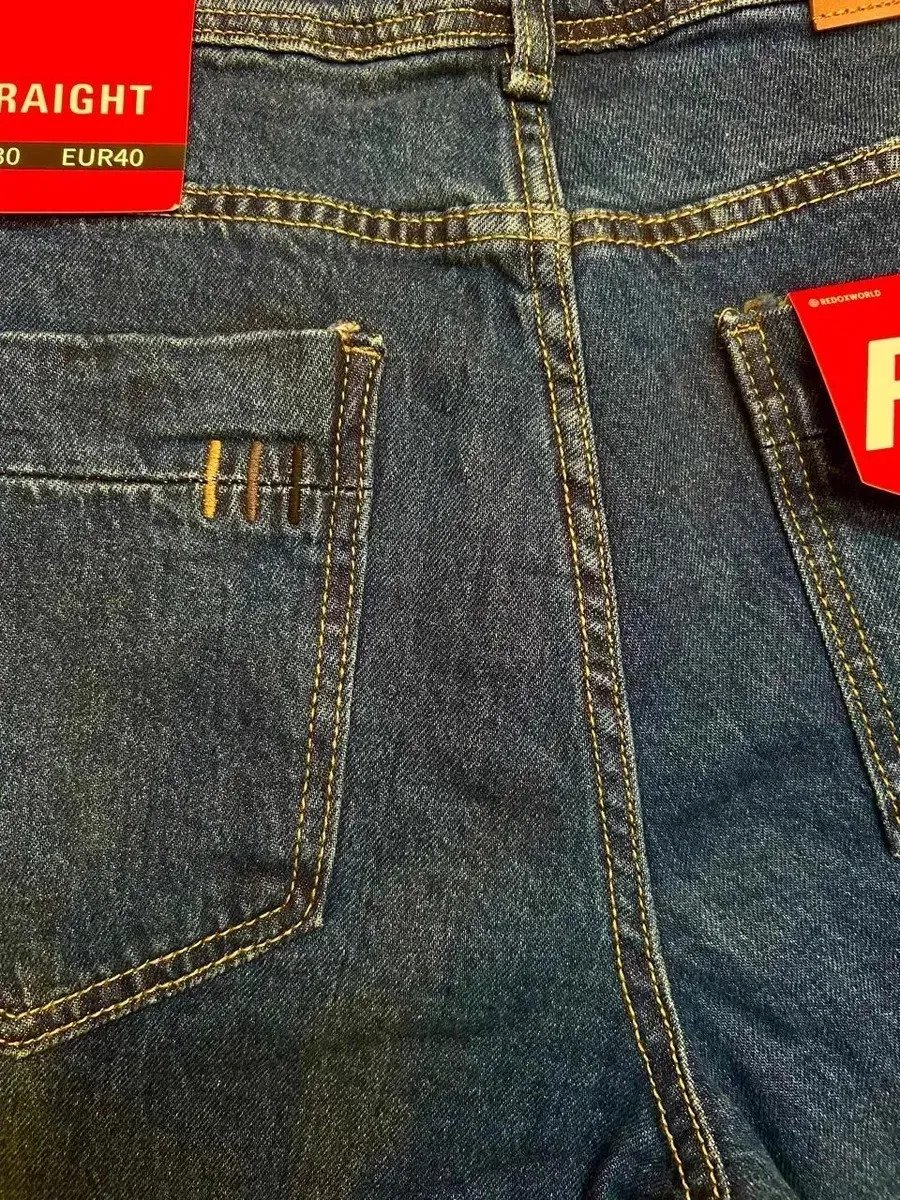 Jean Pantalon Hombre Denim Recto Premium Azul Liso Talles - Image 5