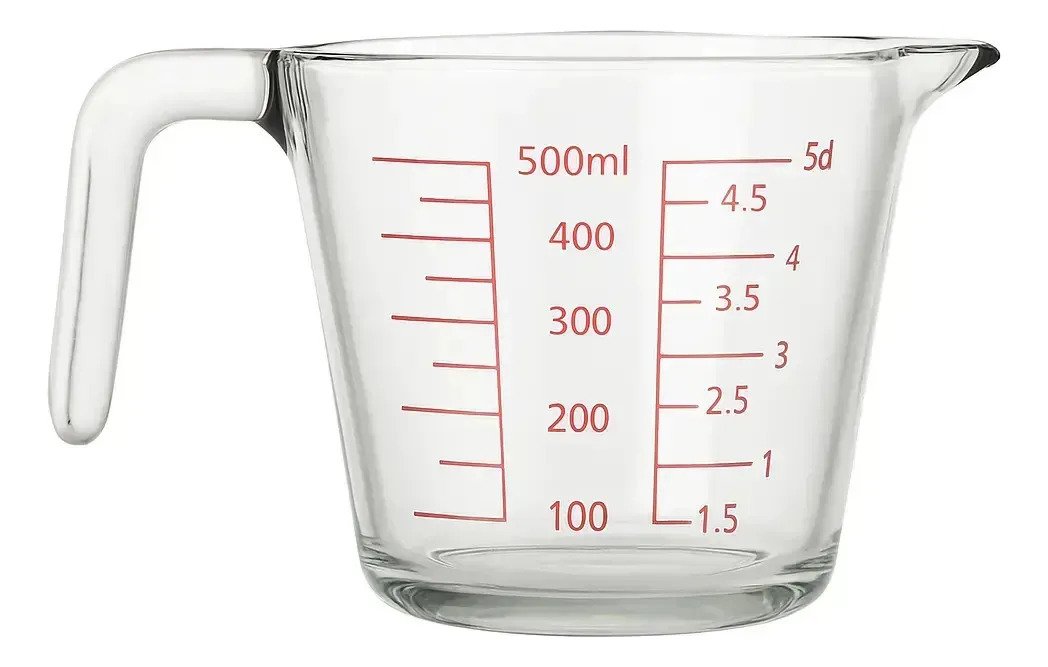 Vaso Medidor De Vidrio 500 Ml Con Pico Vertedor