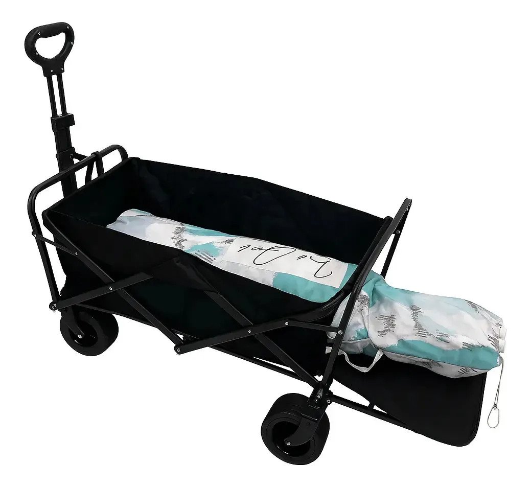 Carro Plegable Reforzado 100kg Carrito Compras Camping Playa - Image 2