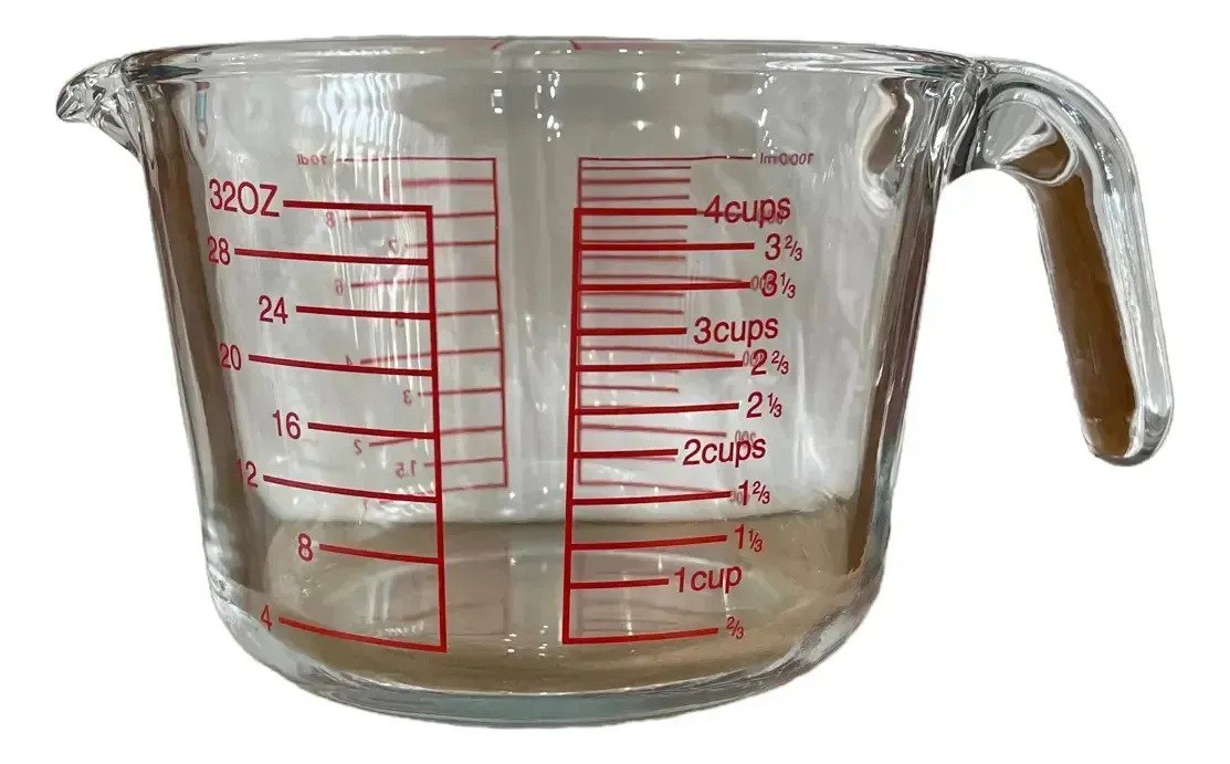 Jarra Medidora De Vidrio De 1000 Ml Para Cocina De 1 Litro - Image 3