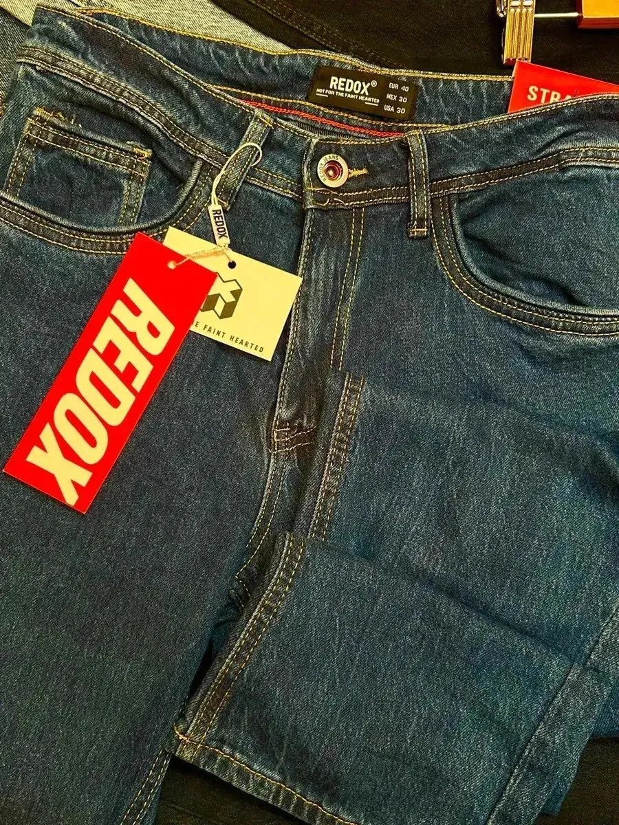 Jean Pantalon Hombre Denim Recto Premium Azul Liso Talles - Image 6