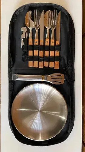 Set Cubiertos Platos Portátil Acero Inox Estuche - Image 3