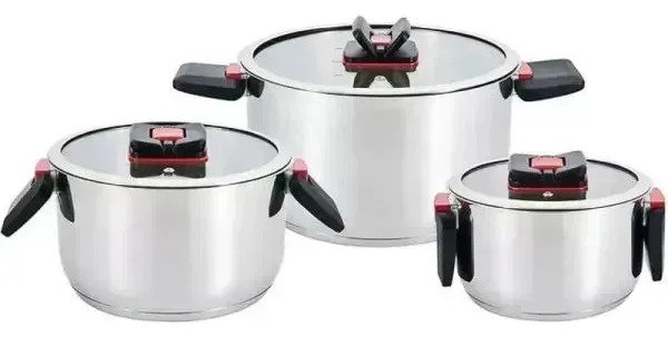 Batería De 6 Ollas Apilables Acero Inoxidable Inducción - Image 8