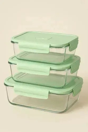 Set X2 Taper Hermetico De Vidrio Rectangular Con Tapa Tupper - Image 6