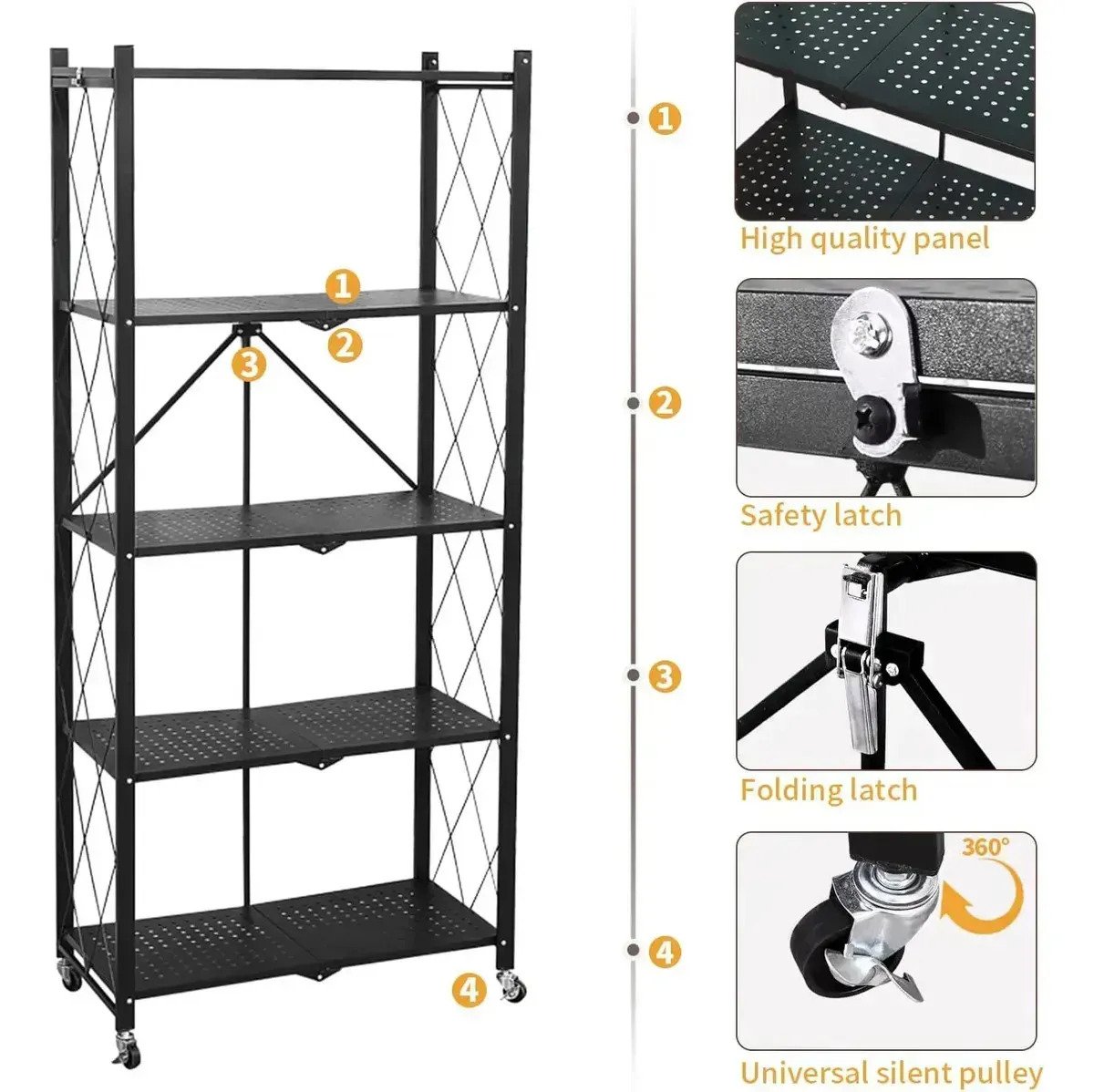 Carrito Plegable Organizador 5 Niveles Cocina - Image 3