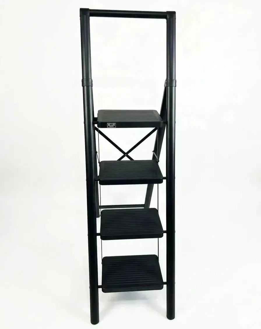 Escalera Plegable 4 Escalones Tipo Tijera Negra Para Hogar - Image 8