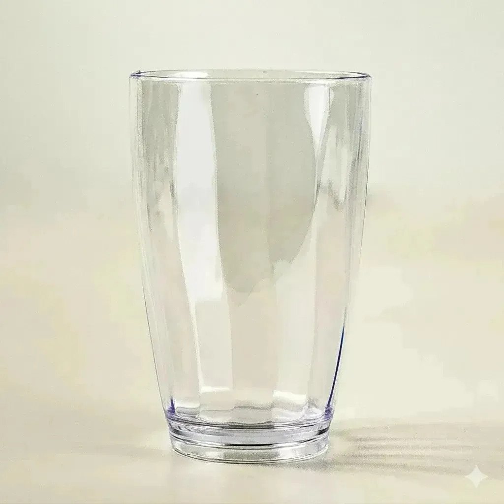 Set X6 Vasos Acrilico 510 Ml Irrompibles Frio Calor Blanco - Image 2