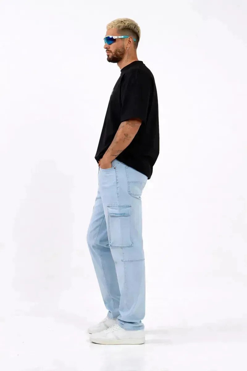 Jean Pantalon Hombre Denim Spandex Cargo Premium Talles - Image 3