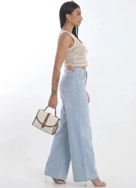Jean Pantalon Mujer Denim Elastizado Recto Hybrid Premium - Image 3