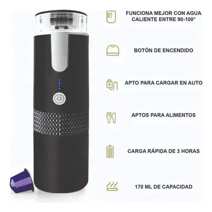 Cafetera Portátil Usb De Viaje Para Automóvil Y Camping - Imagen 2