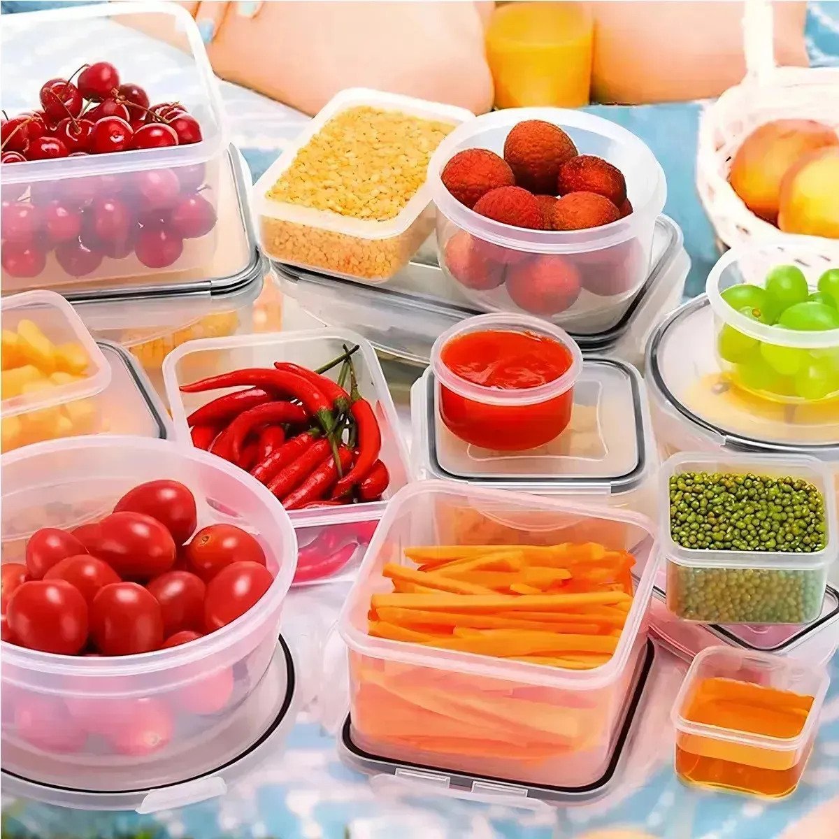 Set De 24 Tapers Frascos Herméticos De Plástico Para Cocina - Image 8