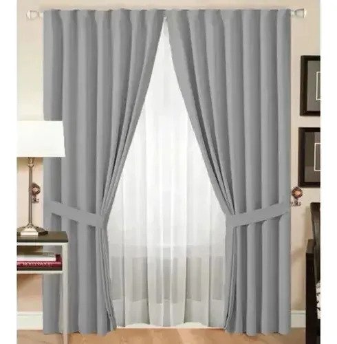 Cortina Blackout De Gamuza De 250x140 Cm