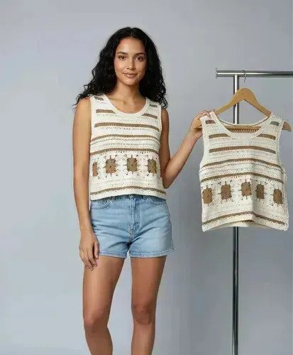 Musculosa Remera Tejida Mujer Delicada Verano Premium - Image 4