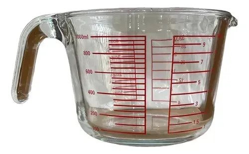 Jarra Medidora De Vidrio De 1000 Ml Para Cocina De 1 Litro