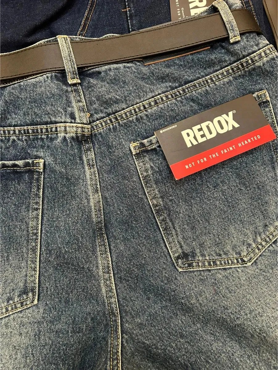 Jean Pantalon Hombre Denim Plano Roto Con Cinturon Premium - Image 5