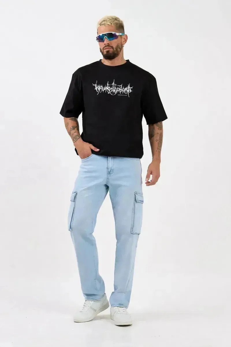 Jean Pantalon Hombre Denim Spandex Cargo Premium Talles