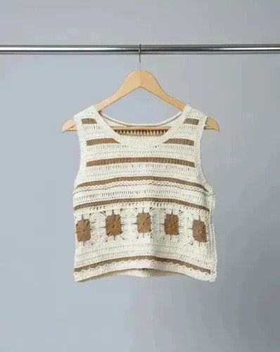 Musculosa Remera Tejida Mujer Delicada Verano Premium - Image 3