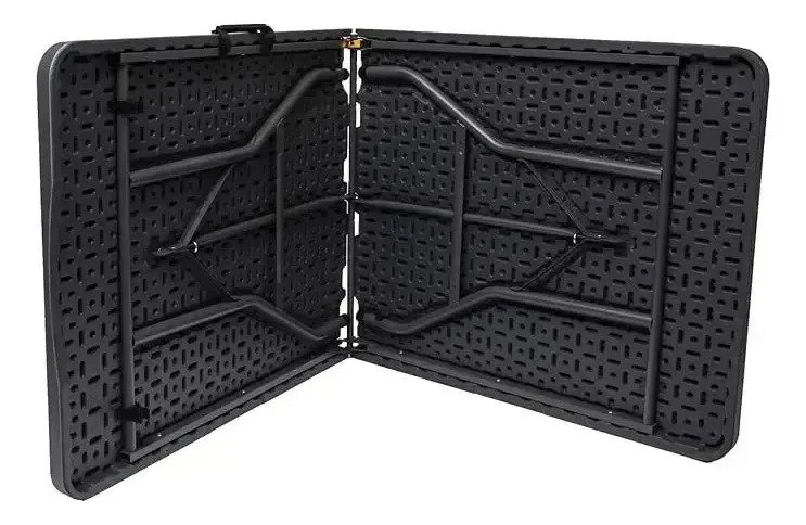 Mesa Plegable Negra 180 Cm Rectangular Exterior Tipo Valija - Image 2