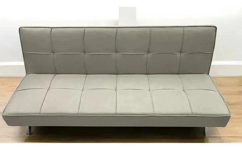 Sillon Sofa Cama Futon Tela Patas Cromadas Living Moderno