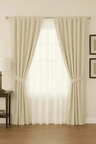 Cortina Blackout Gamuza 250x140 Cm 2 Paños
