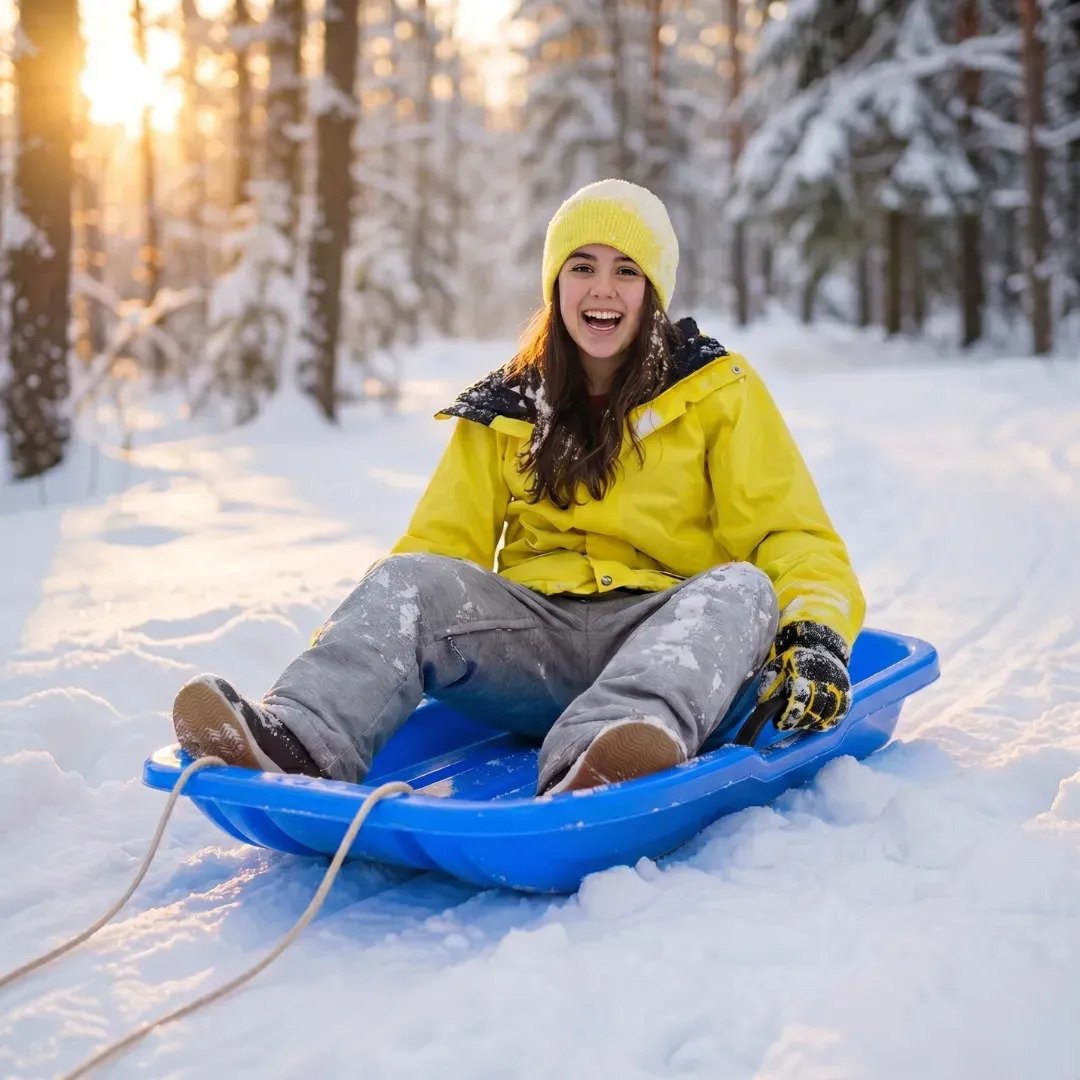 Culipatin Deslizador Trineo Ski Boat Nieve 1m Manijas Cuerda