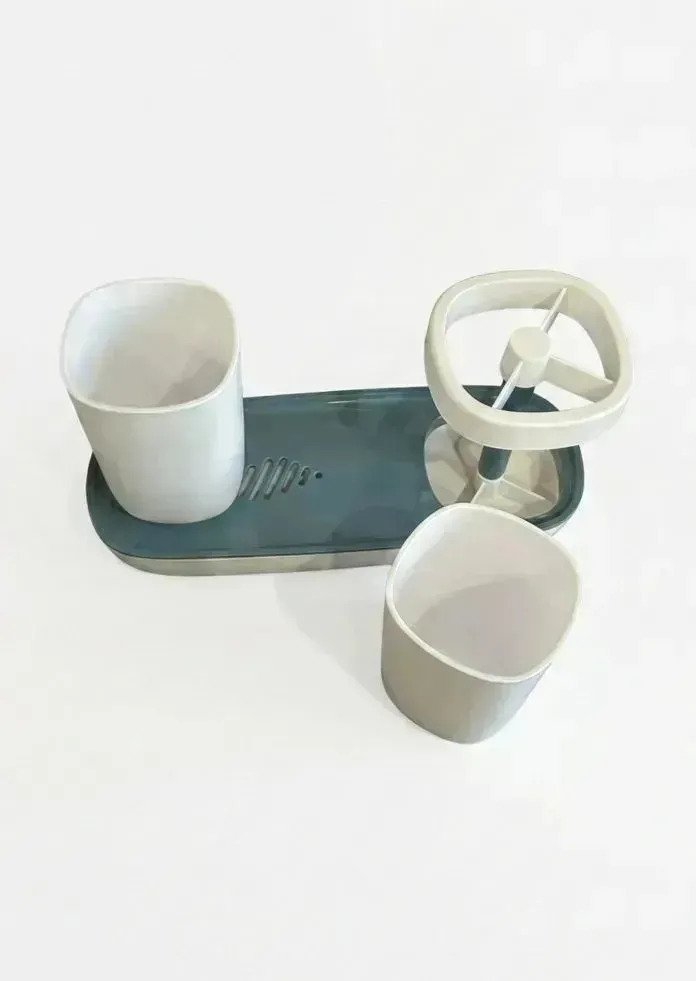 Organizador De Baño Con Cepillero Y Portavasos - Image 4